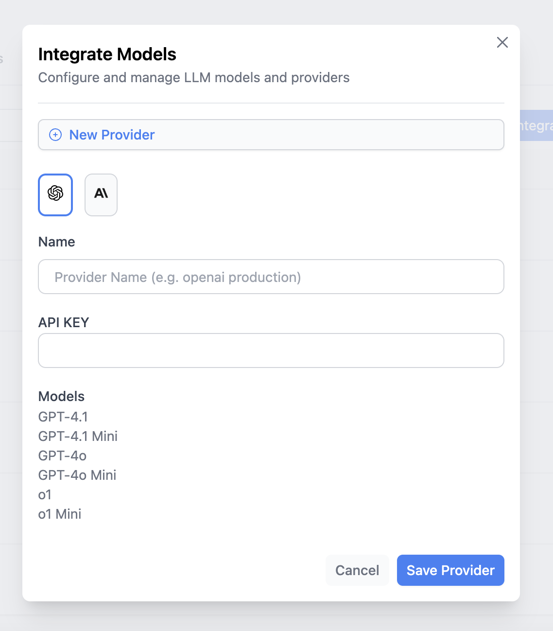 OpenAI Configuration